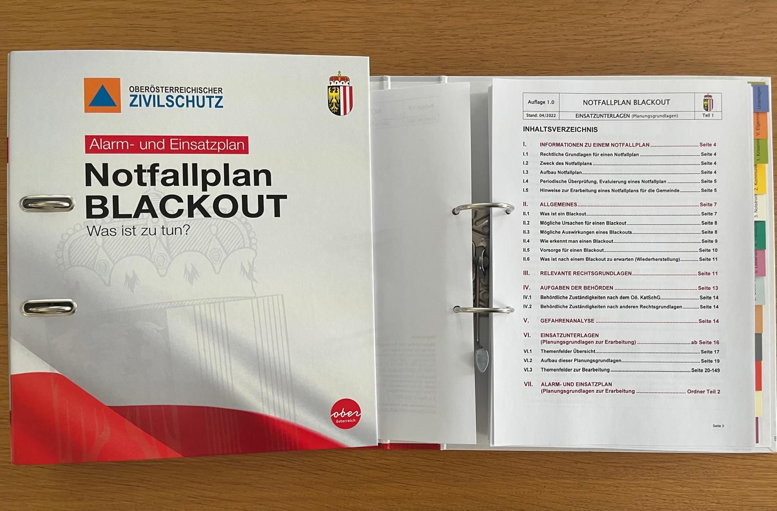 Diese Notfallmappe soll im Fall eines Blackouts helfen.