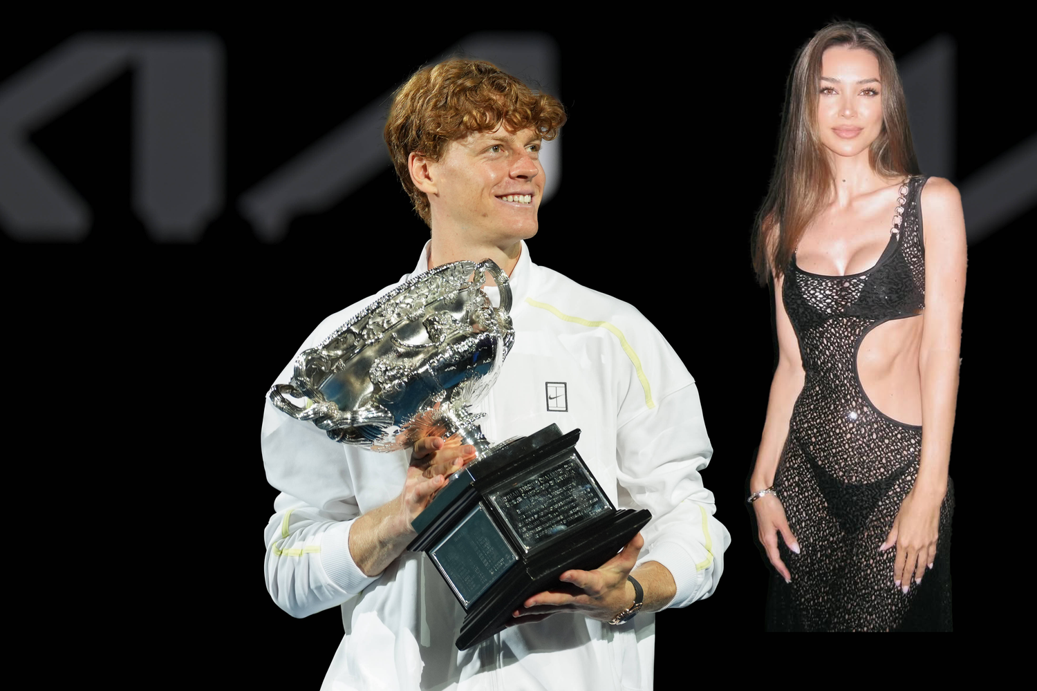 Jannik Sinner kann seine Augen nicht von Lara Leito lassen.