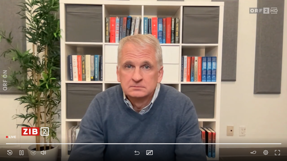 Der renommierte Historiker und Autor Timothy Snyder am Dienstagabend in der ORF-