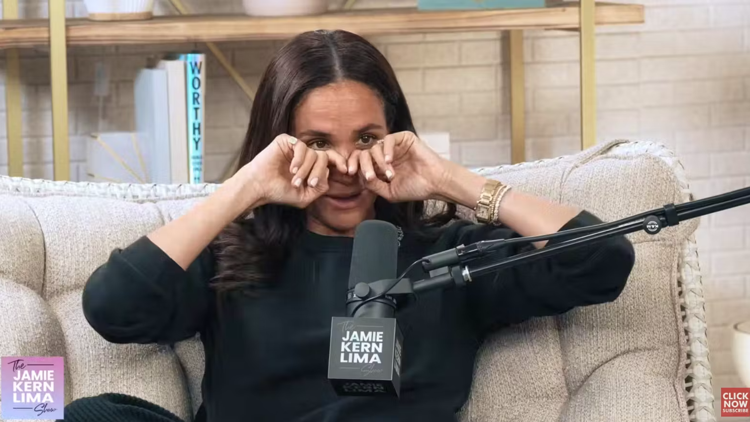 Herzogin Meghan wurde im Podcastinterview emotional.