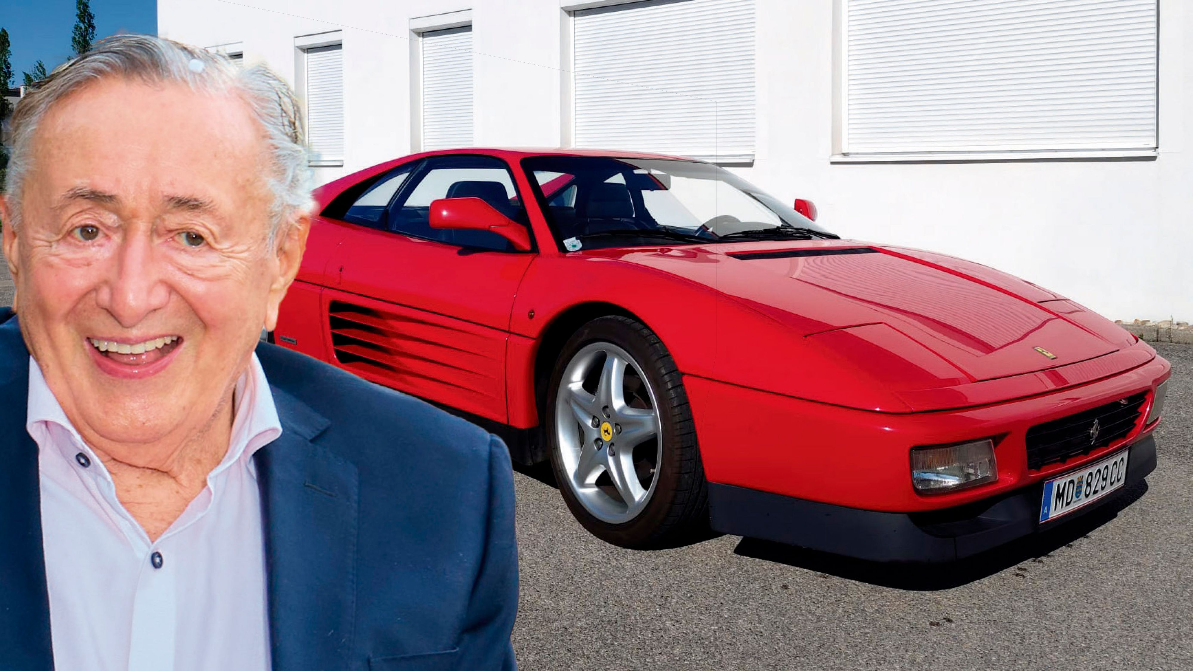 Der Ferrari war früher im Besitz der Lugner-Familie, er wurde aus einer Garage gestohlen.