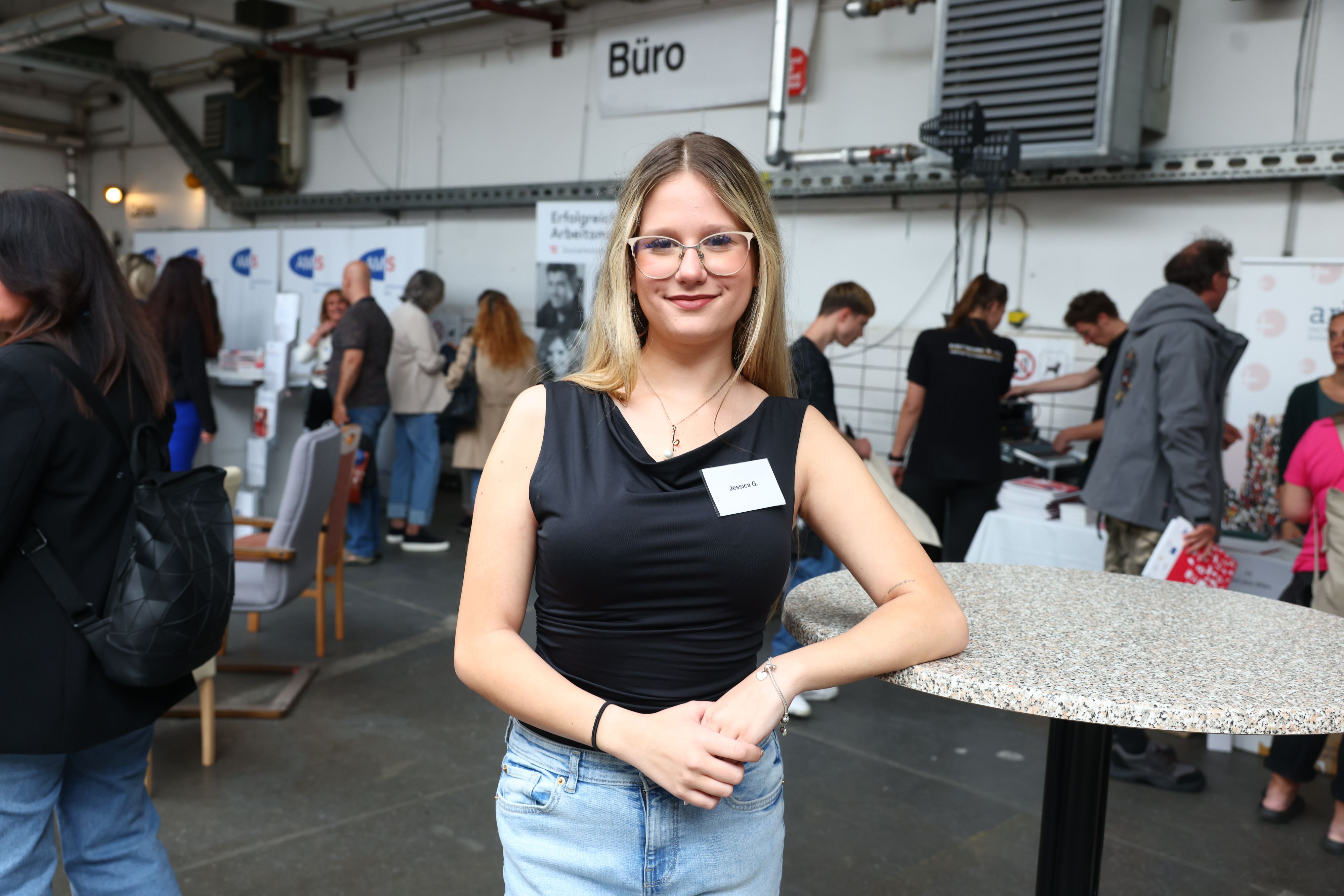 Jessica (17) bei der 14. Jobmeile in Wien.