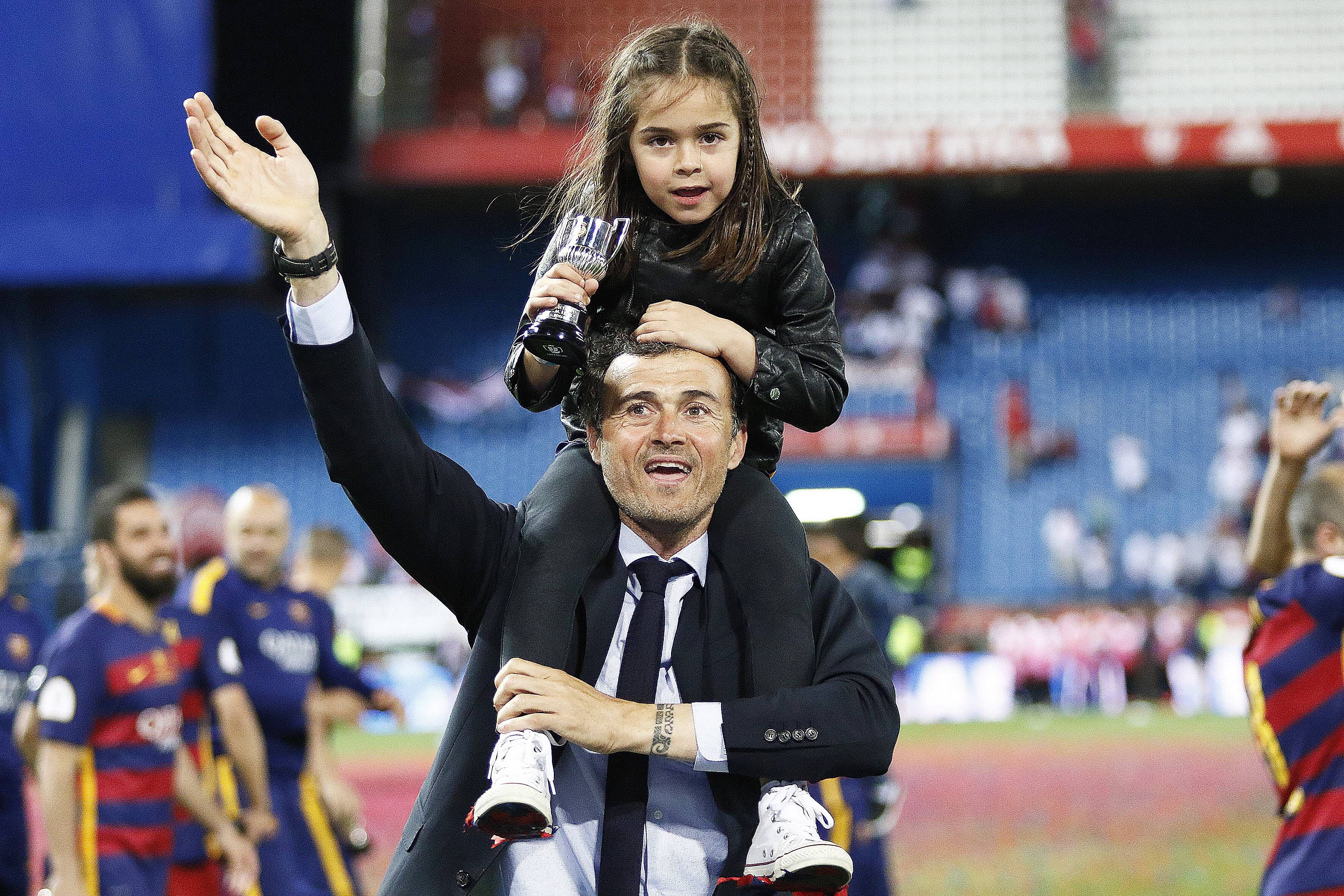 Luis Enrique im Jahr 2016 mit seiner viel zu früh verstorbene Tochter Xana.