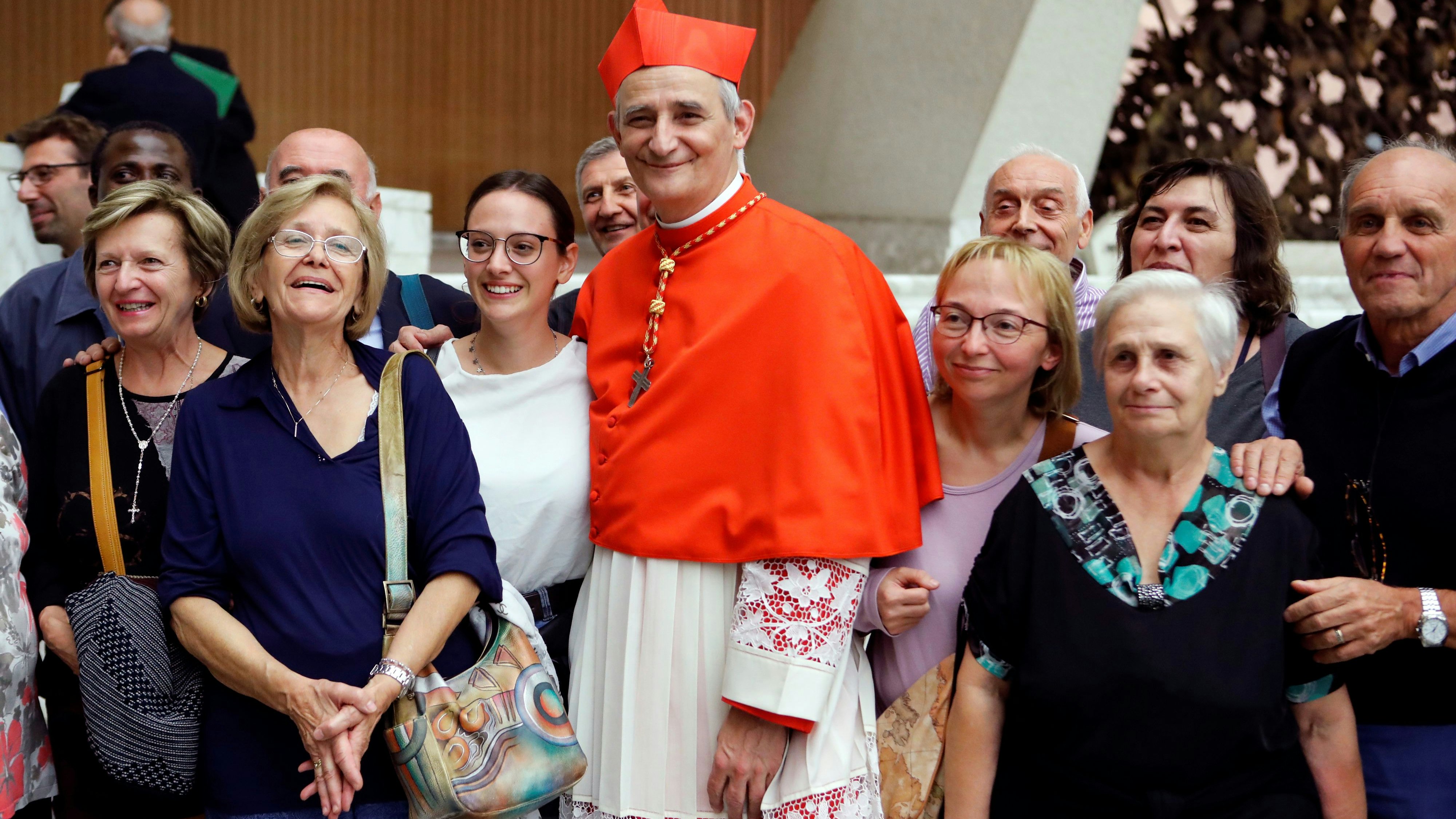 Kardinal Matteo Maria Zuppi nach einer Zeremonie im Vatikan. 
