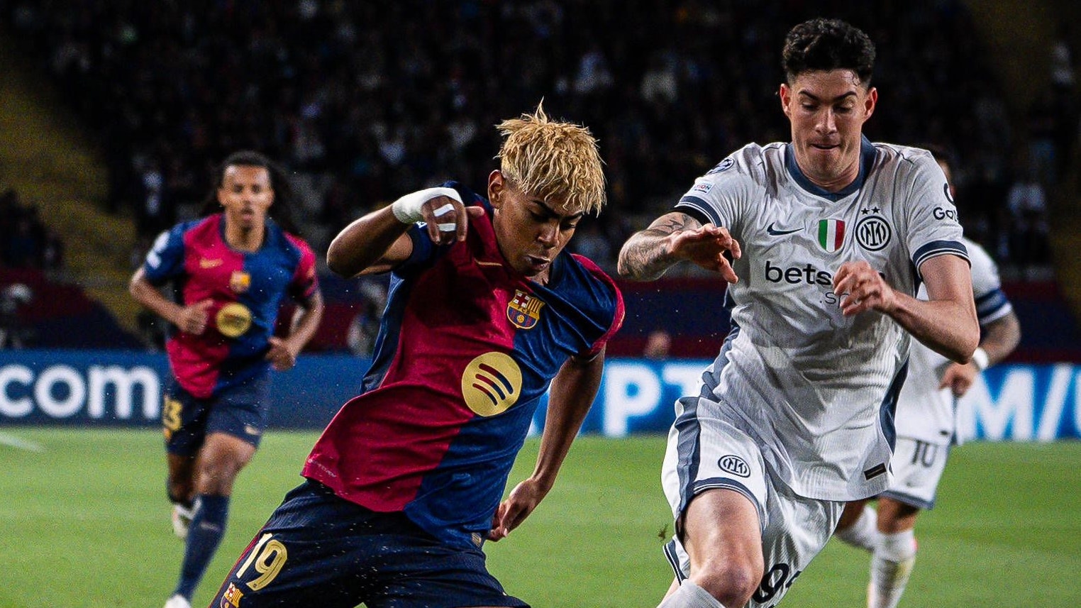 Barcelona-Star Lamine Yamal gegen Inter Mailand. 