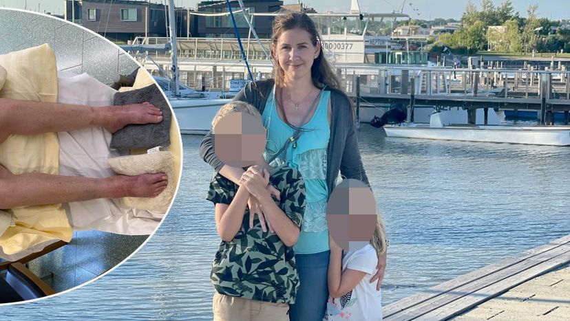 Nach einem Zeckenstich ist die zweifache Mutter ein Pflegefall.