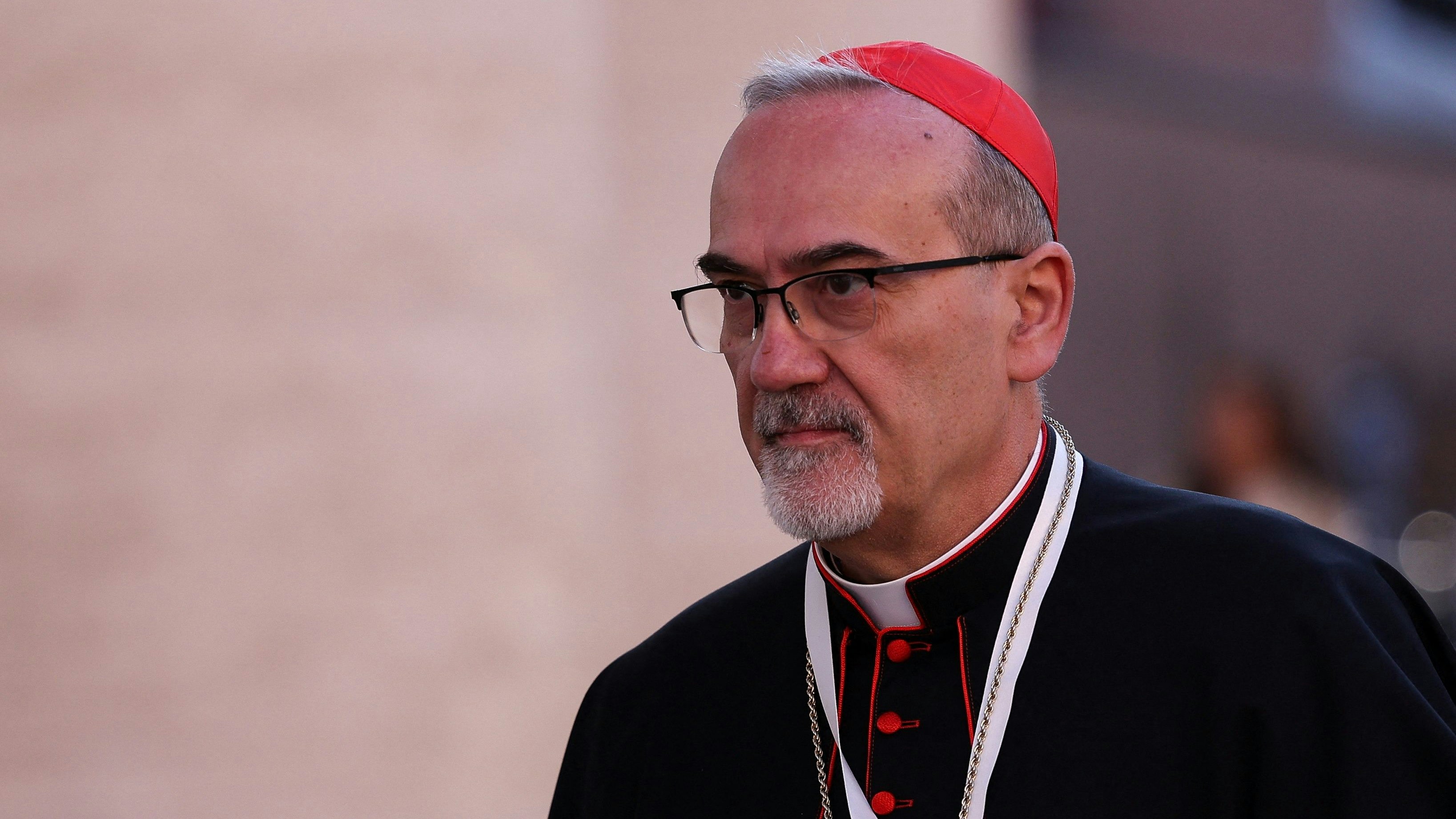 Kardinal Pierbattista Pizzaballa nach seiner Ankunft in Rom.