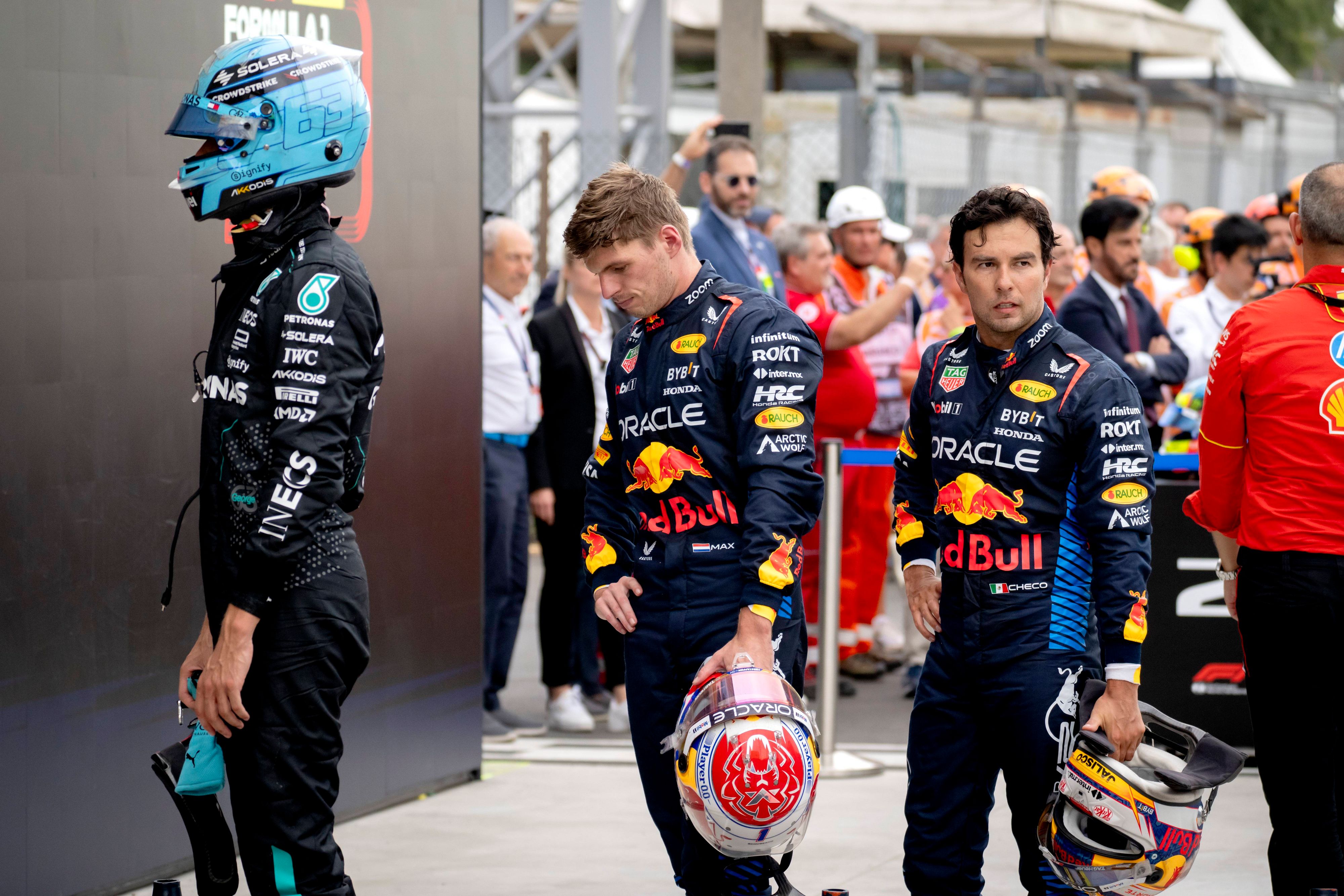 Perez (r.) zerbrach an der Dominanz von Verstappen