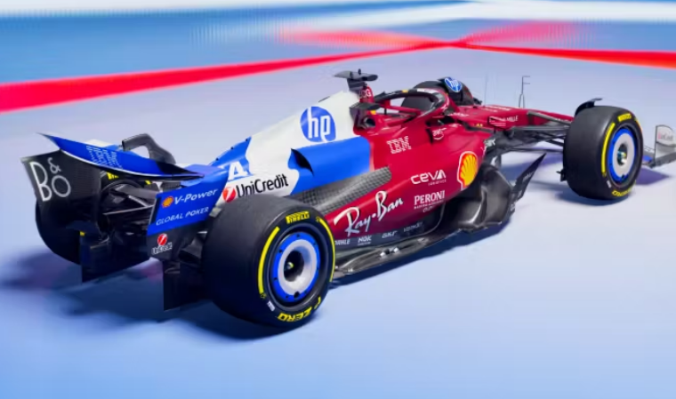 Die Sonderlackierung des Miami-Ferraris.