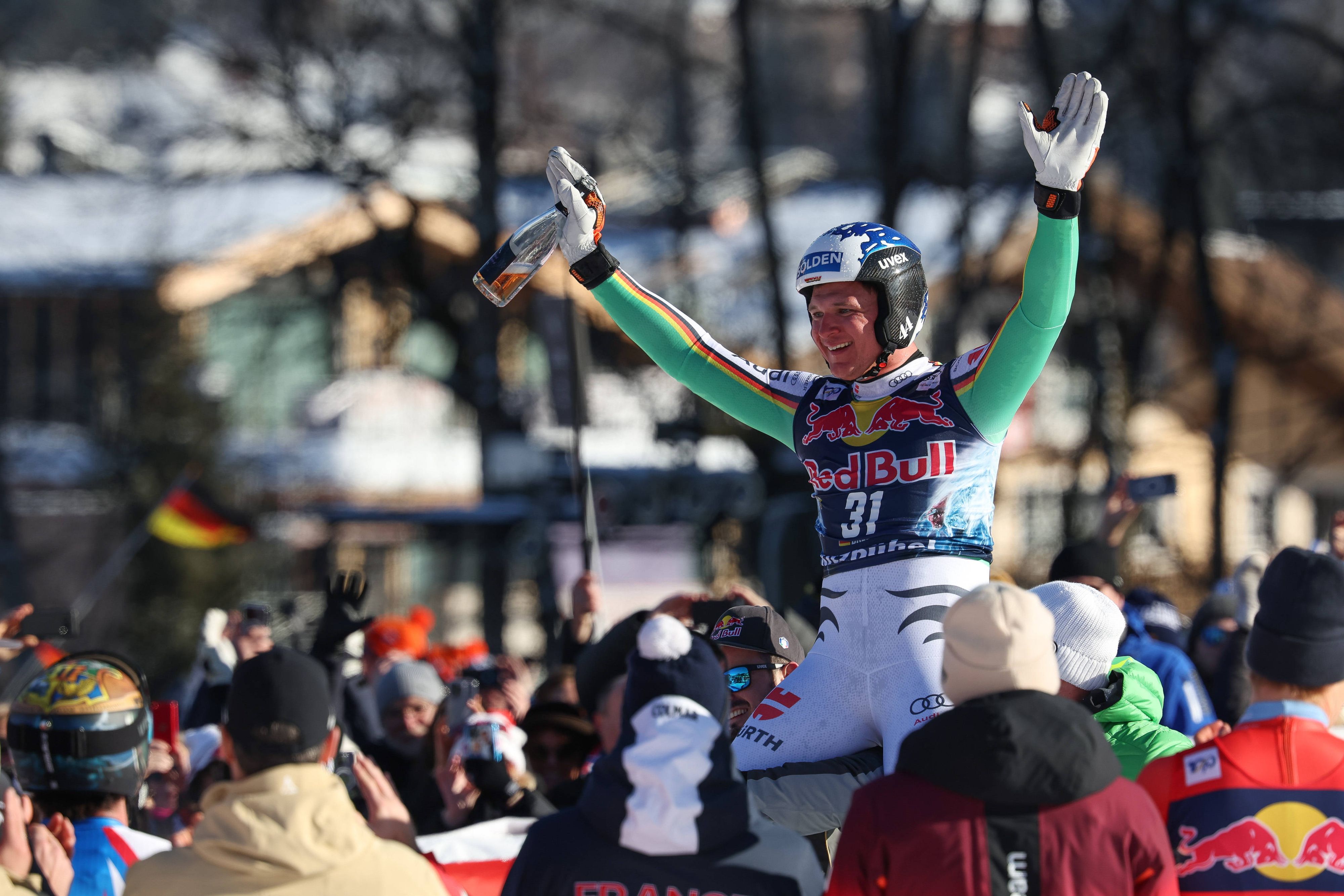 Thomas Dreßen nach seinem Sieg in Kitzbühel.