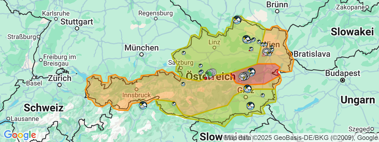 Am Samstag steuern schwerste Unwetter auf Österreich zu. 