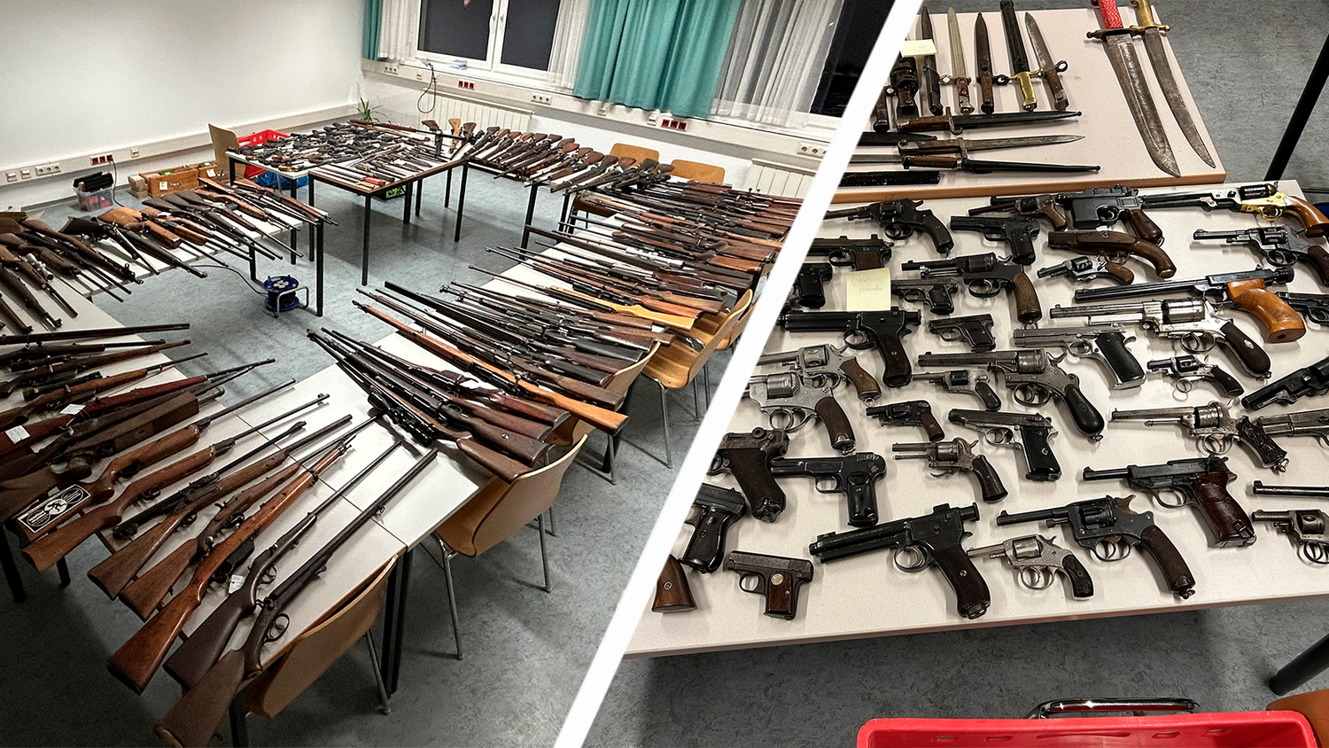 Diese Waffen wurden sichergestellt. 