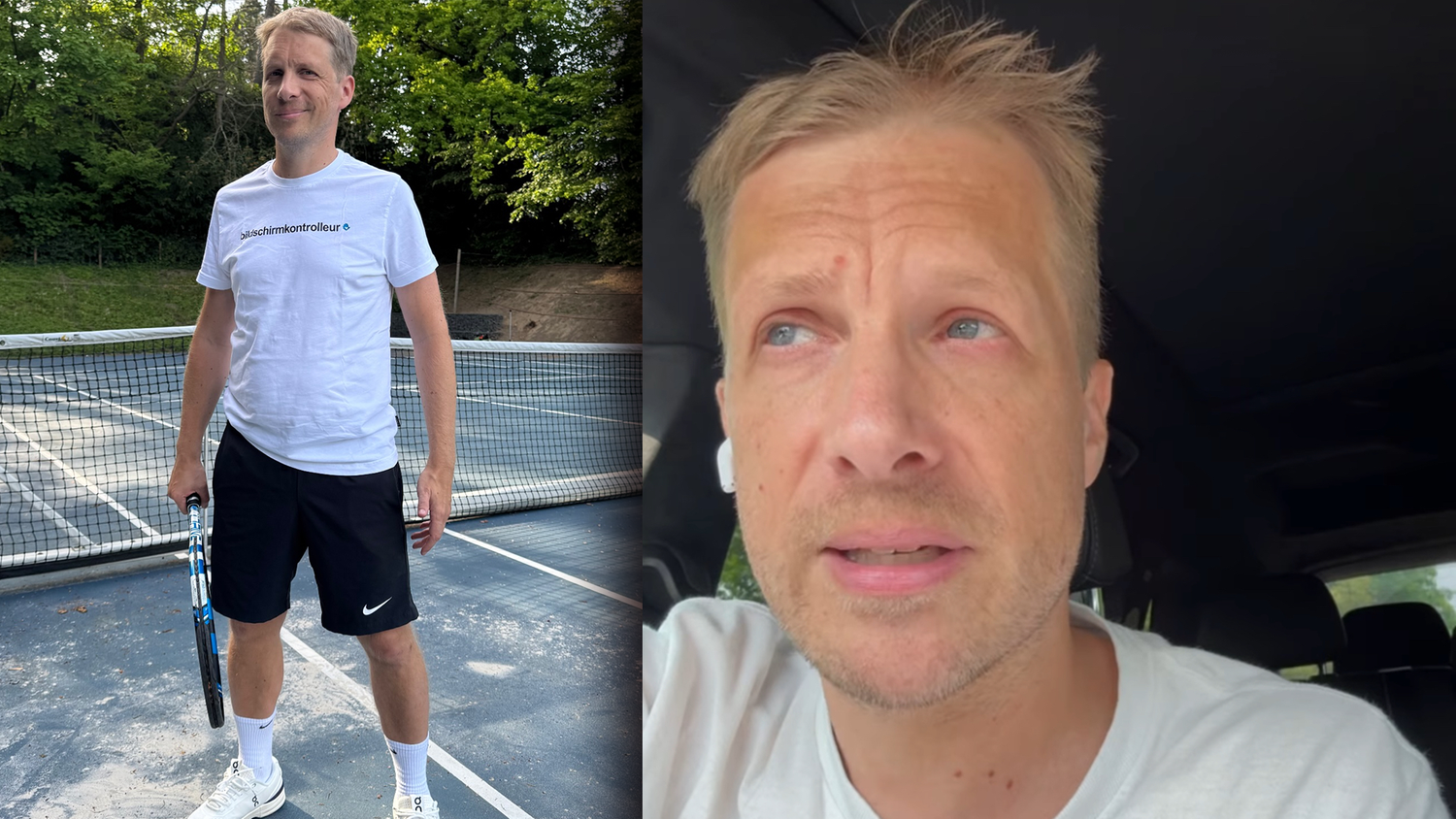 Der Comedian sieht ganz anders aus! 14 Kilo hat er in drei Monaten abgenommen.