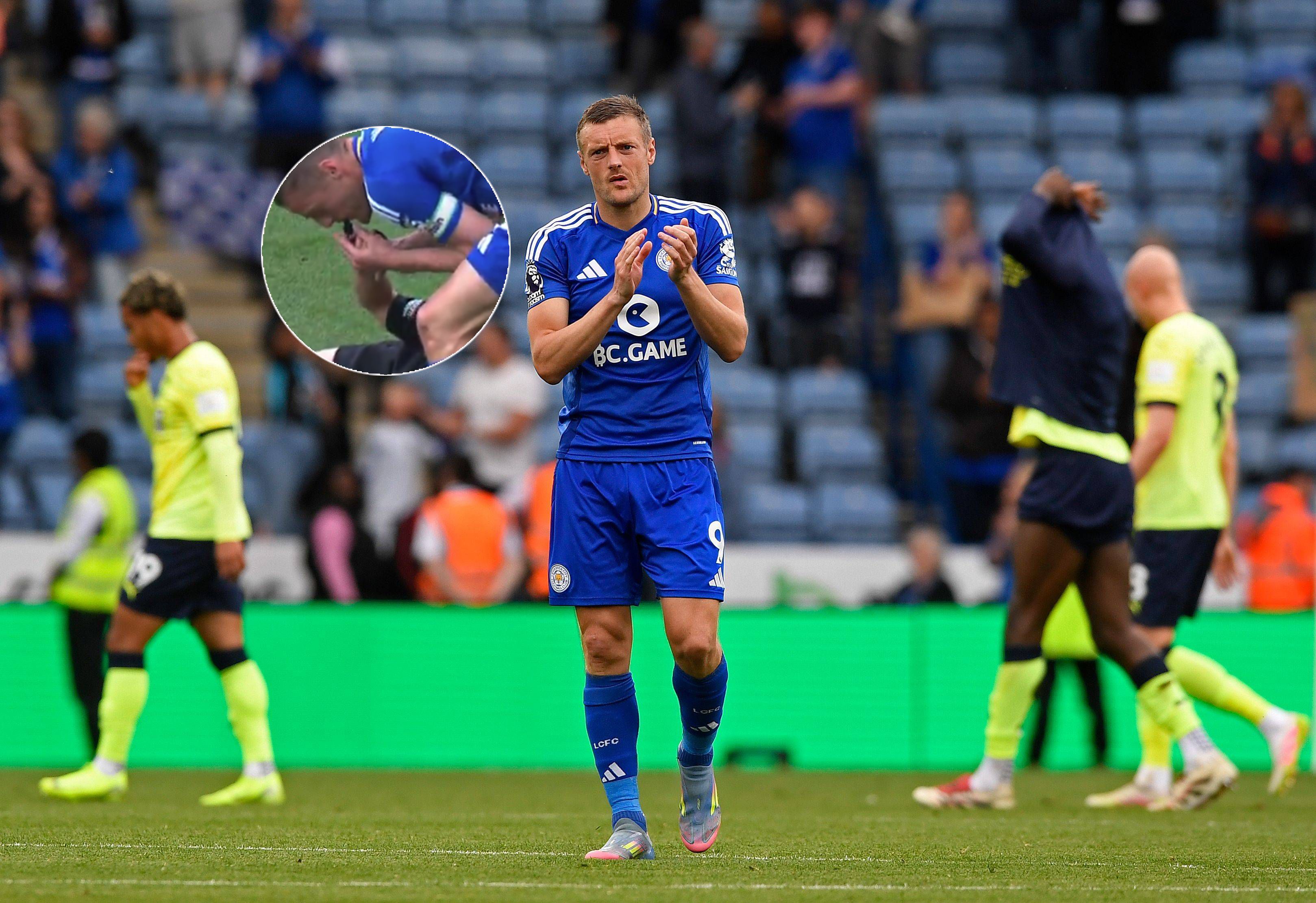 Vardy schlüpfte in die Rolle des Schiedsrichters