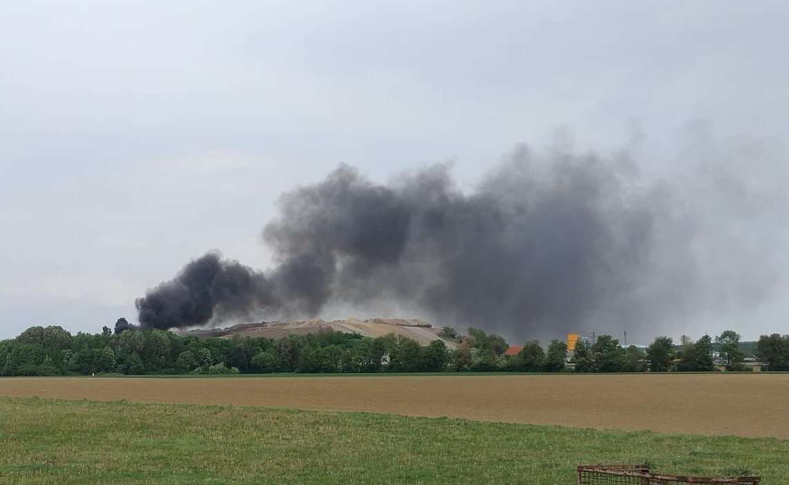 Hier brennt es bei der Deponie 