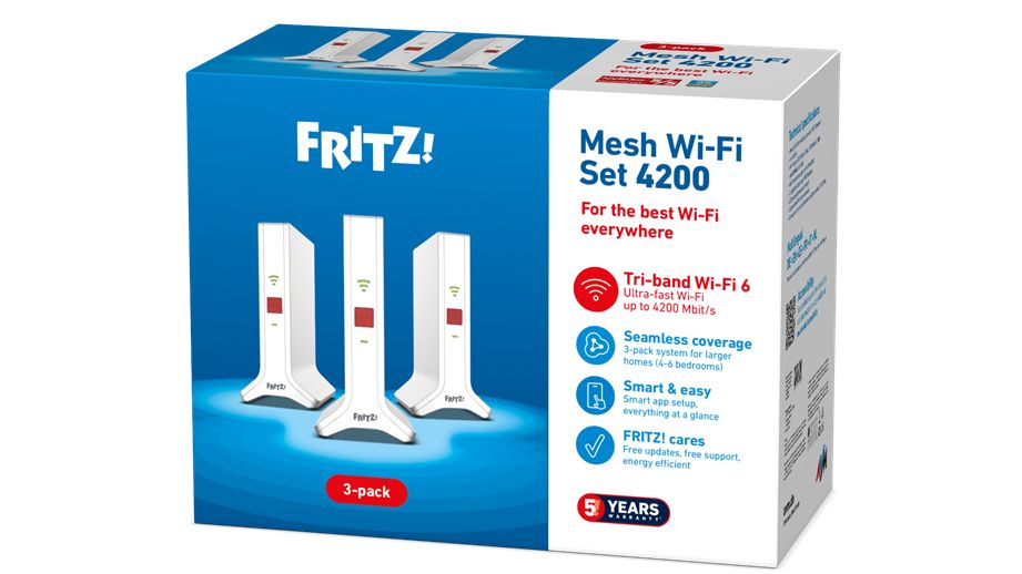 Marktstart der neuen Fritz!Mesh Wi-Fi Sets 4200 in Österreich.