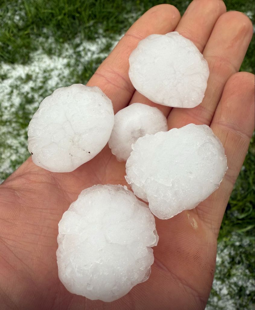 Hagelschloße aus Kukmirn (Burgenland) von Anfang Mai - Die Eiskörner können ganze Ernten vernichten.