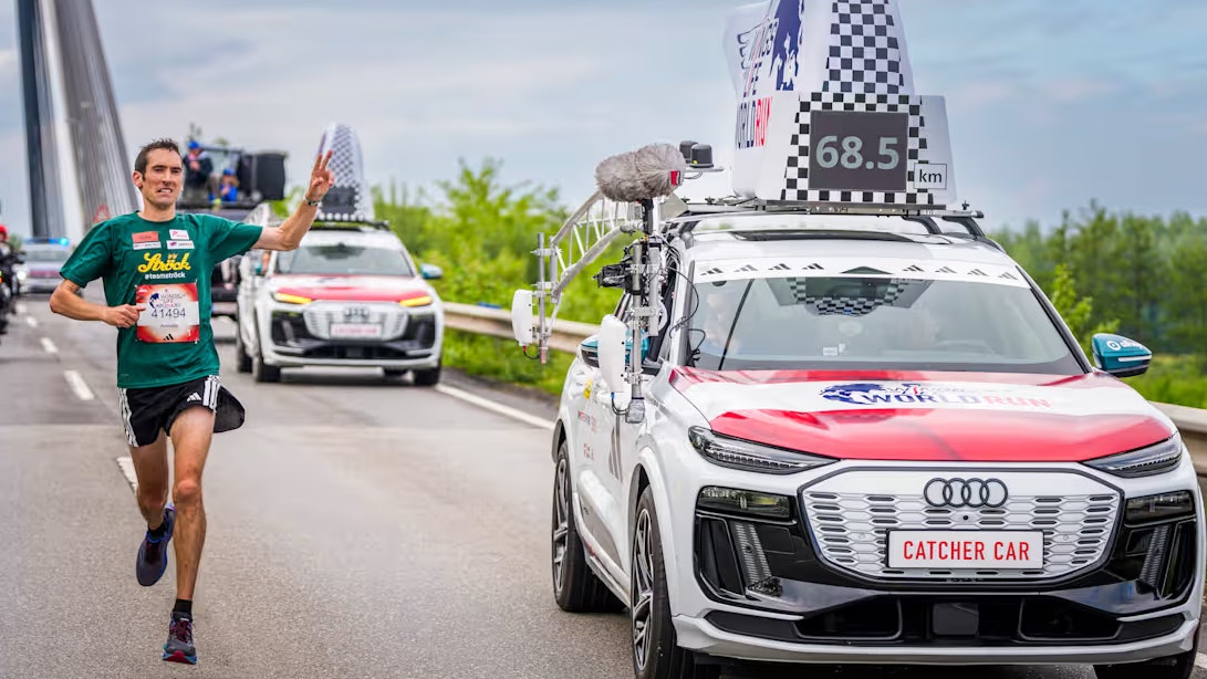 Andreas Vojta lief 68,5 Kilometer, war weltweit Zweiter.