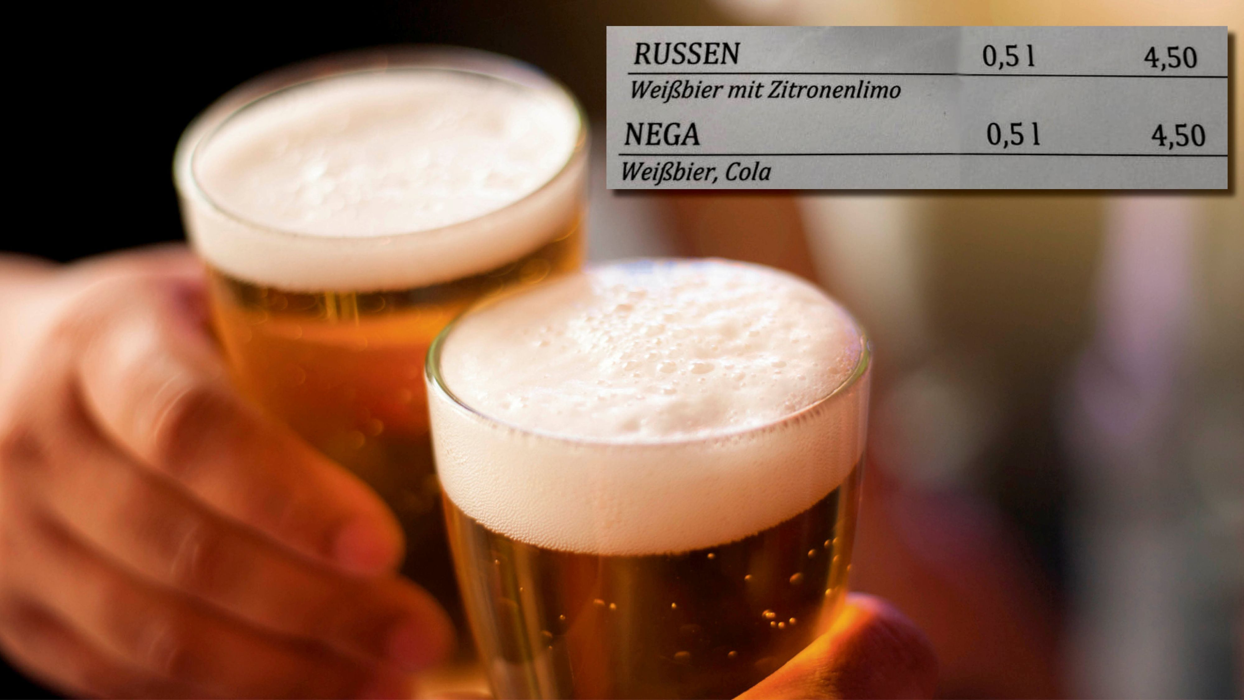 In einem bayerischen Gasthaus scheint die Zeit stehen geblieben sein, wie diese Getränkekarte zeigt. (Symbolbild)