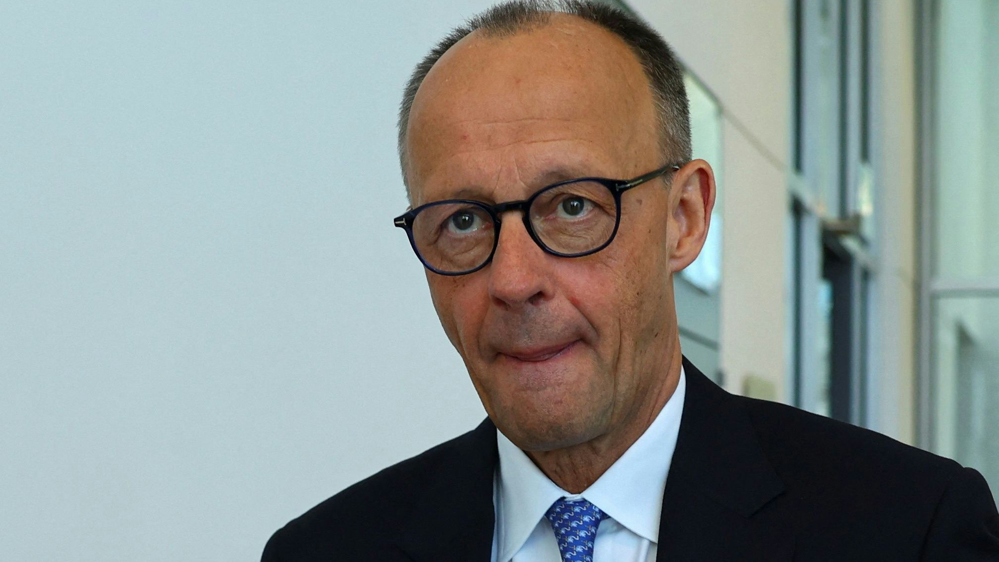 Friedrich Merz of the Christian Democratic Union (CDU) looks on after a faction meeting, following the announcement of the result as he fails to be elected chancellor by German parliament, in Berlin, Germany May 6, 2025. REUTERS/Fabrizio Bensch