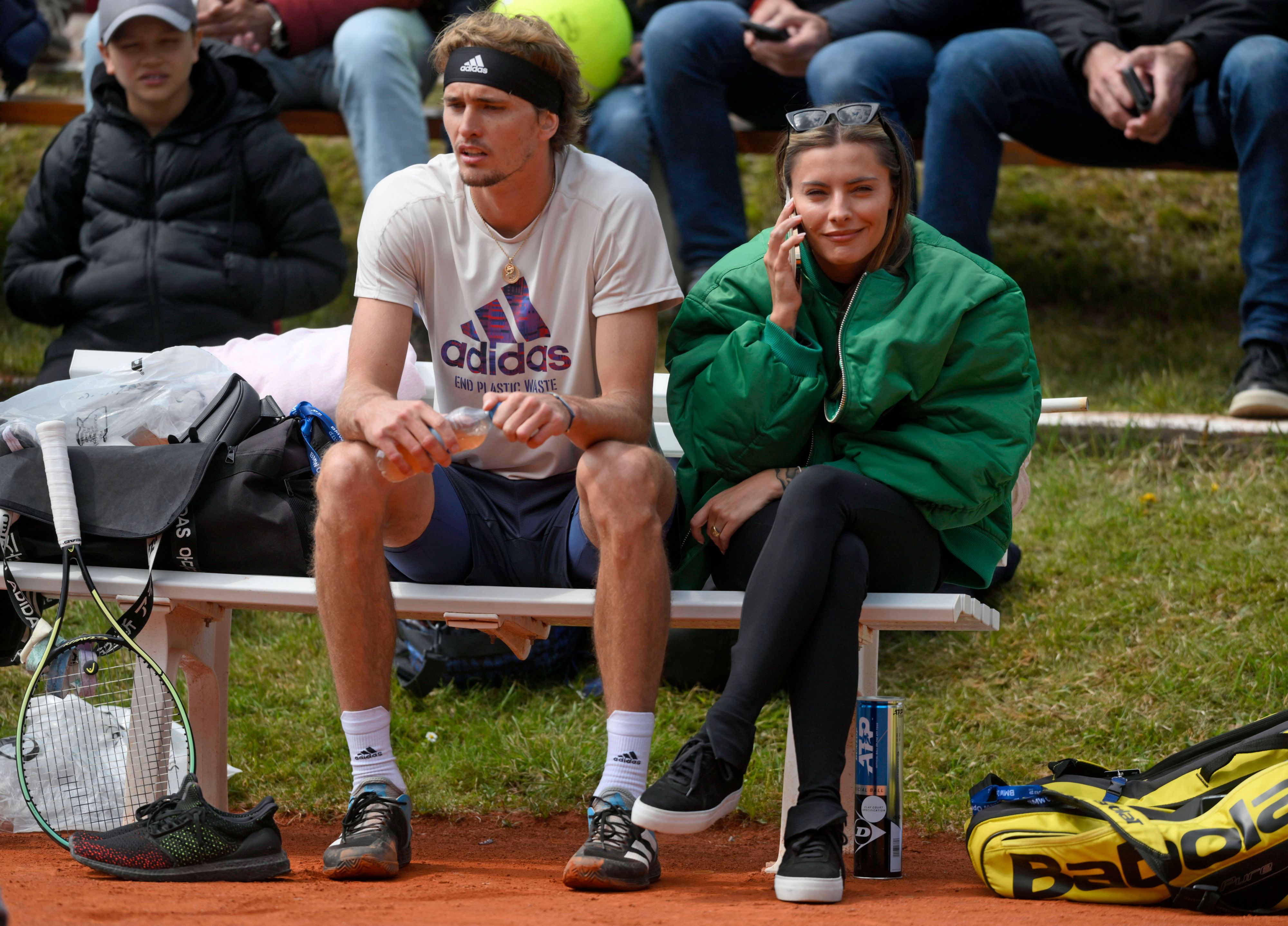Zverev (l.) mit Freundin Sophia Thomalla