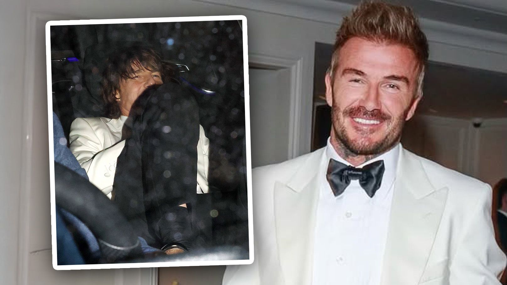 Wenn Beckham feiert, darf es schon mal wilder werden - Cruise zeigte sich auch in guter Laune.