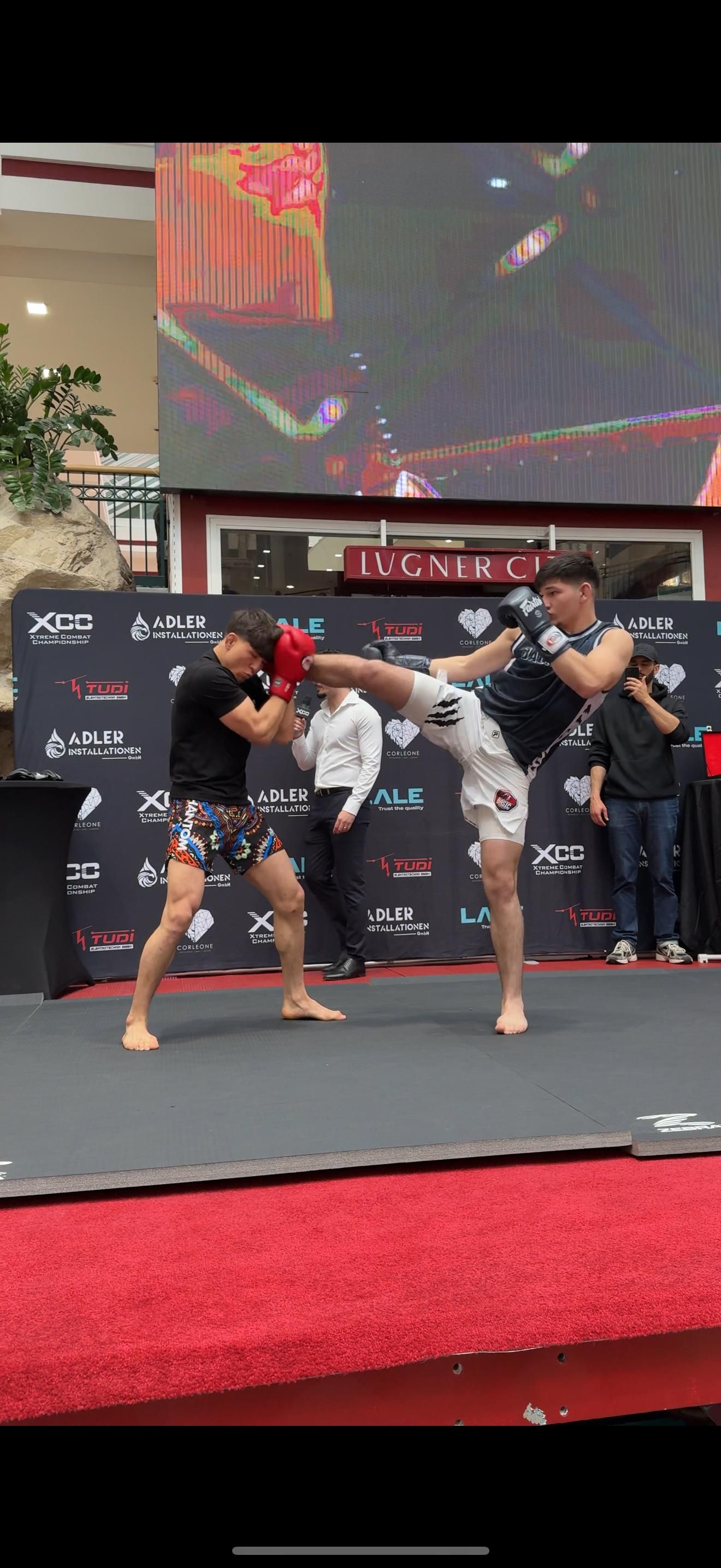 In der Lugner City fand ein öffentliches Training statt. Hintegrund ist die Kampfsportveranstaltung XCC 2 am 17.05. in der Wiener Steffl Arena.