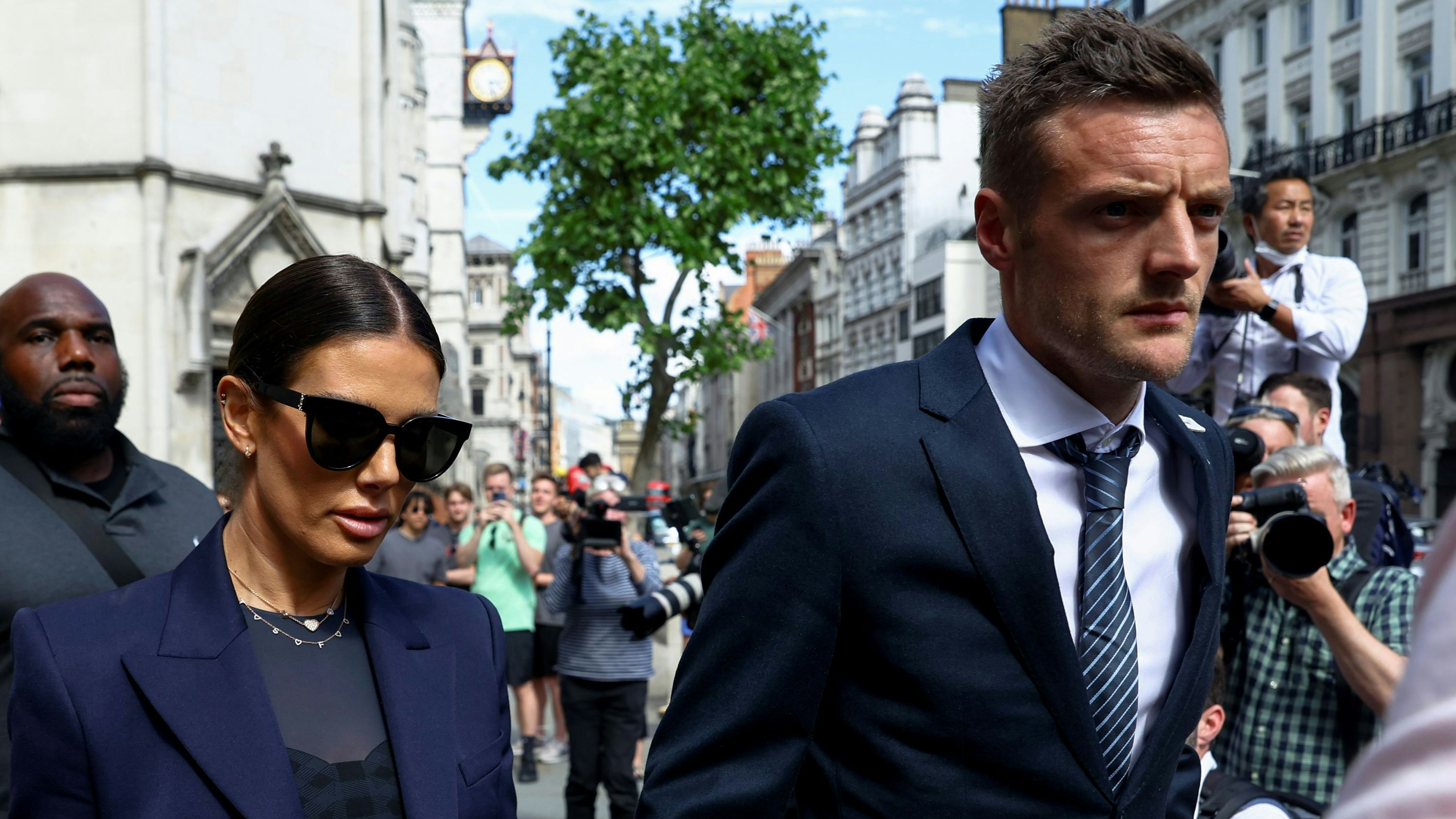 Rebekah Vardy und Leicester-City Star Jamie vor dem Prozess im Jahr 2022, jetzt verlor sie die Berufungsverhandlung