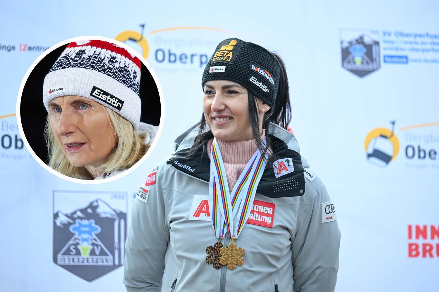 Roswitha Stadlober (l.) kritisiert Weltmeisterin Stephanie Venier.