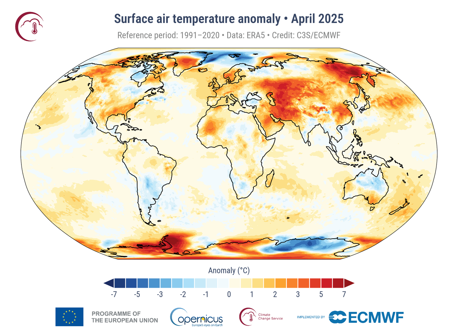 Massive Temperatur-Anomalien in Skandinavien und im Mittleren Osten bzw. rund um den Nordpol und in der Antarktis.