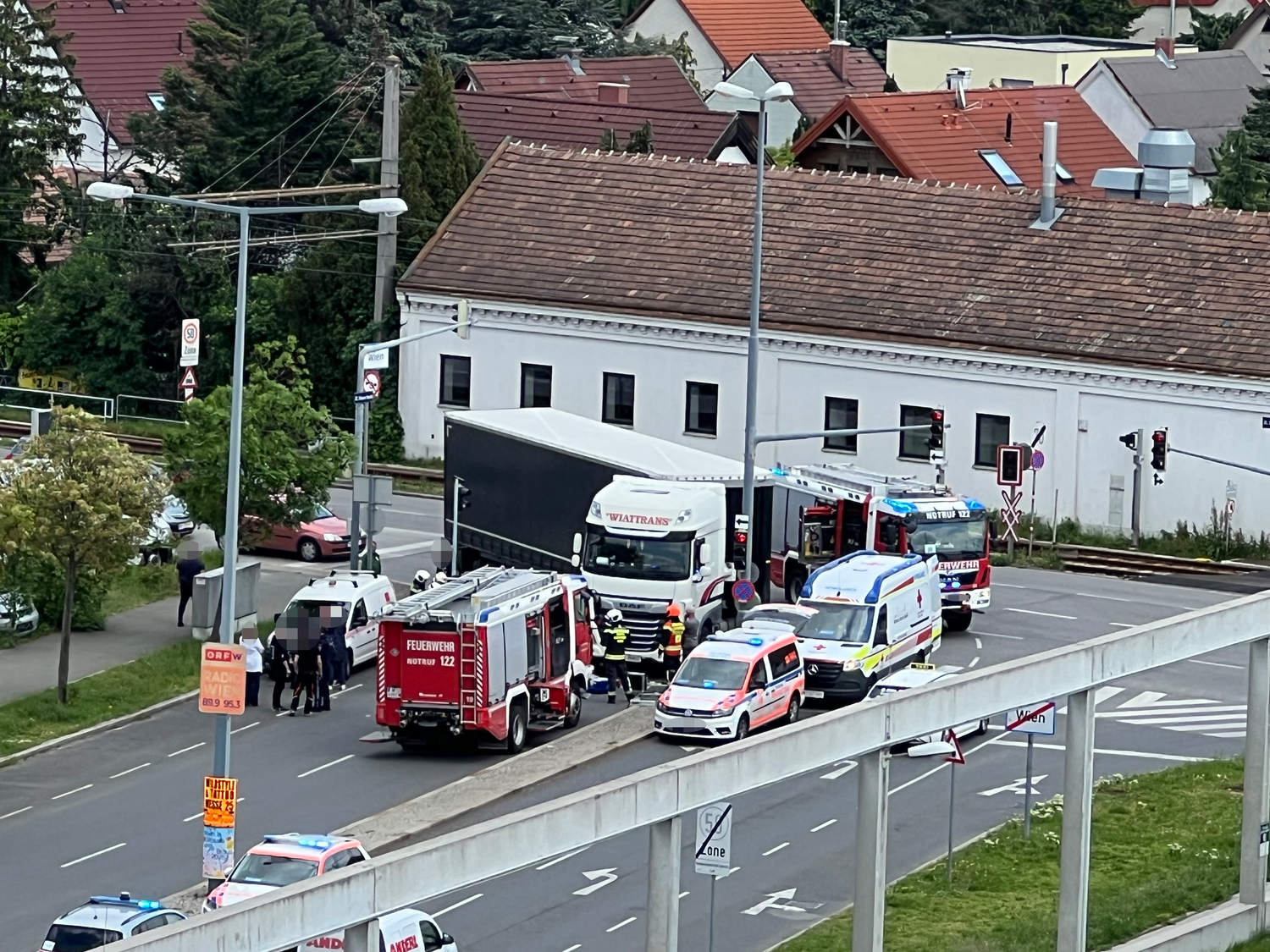 Am Mittwochnachmittag ereignete sich ein schwerer Unfall in Liesing.