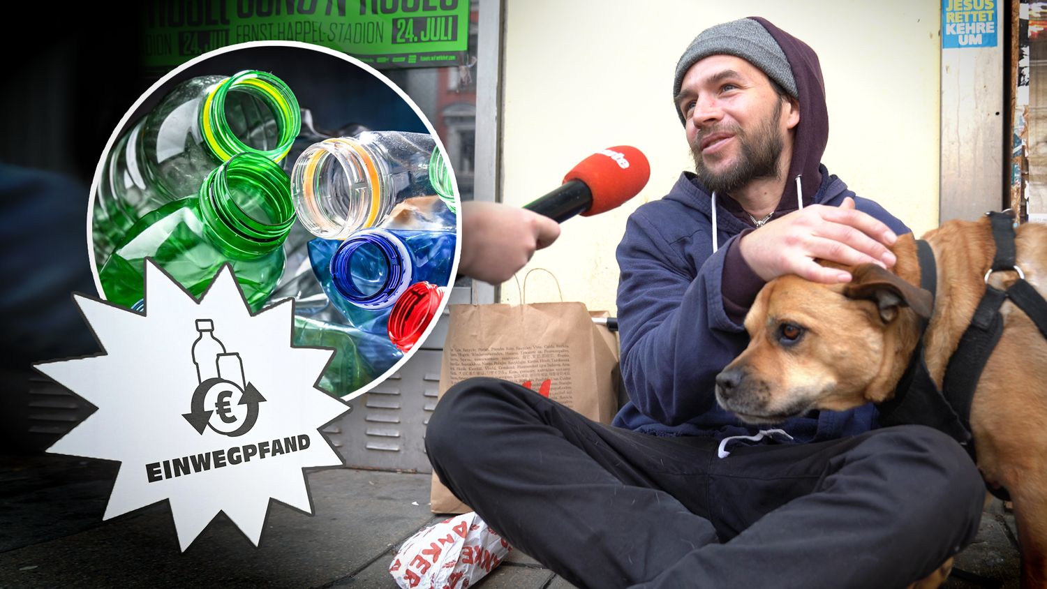 Peter erzählt, wie er mit alten Dosen und Flaschen Geld verdient.