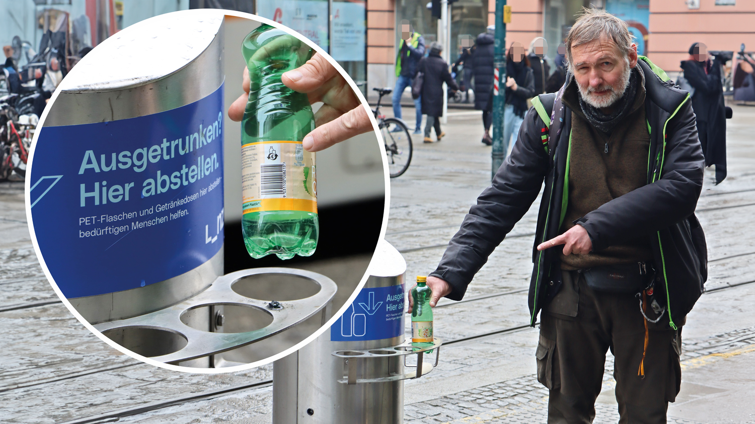 Was andere wegschmeißen, macht Johannes (63) zu Geld – er verdient sich mit Pfandsammeln nebenbei was dazu.