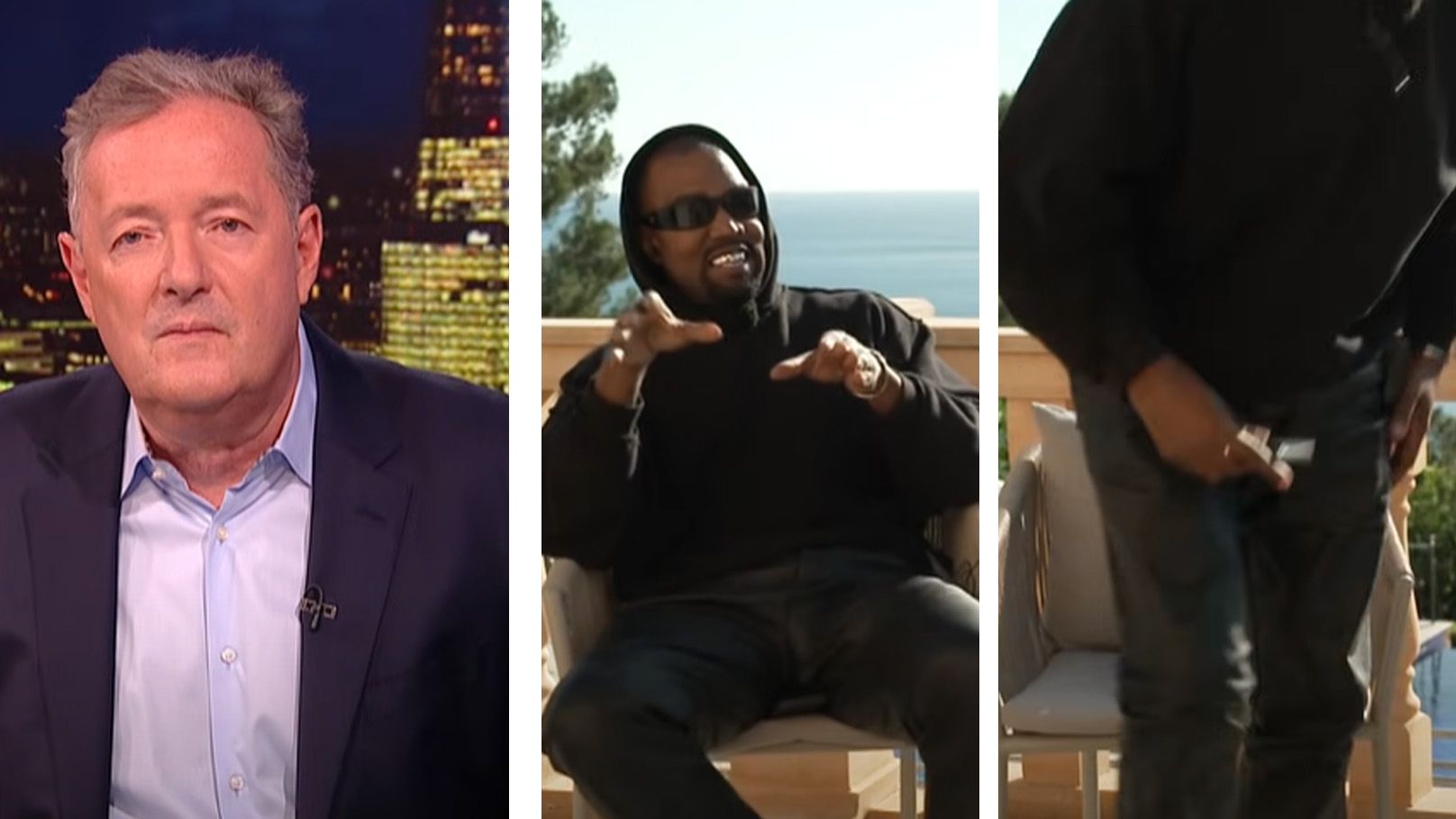 Kanye West ging mitten im TV-Interview mit Piers Morgan.