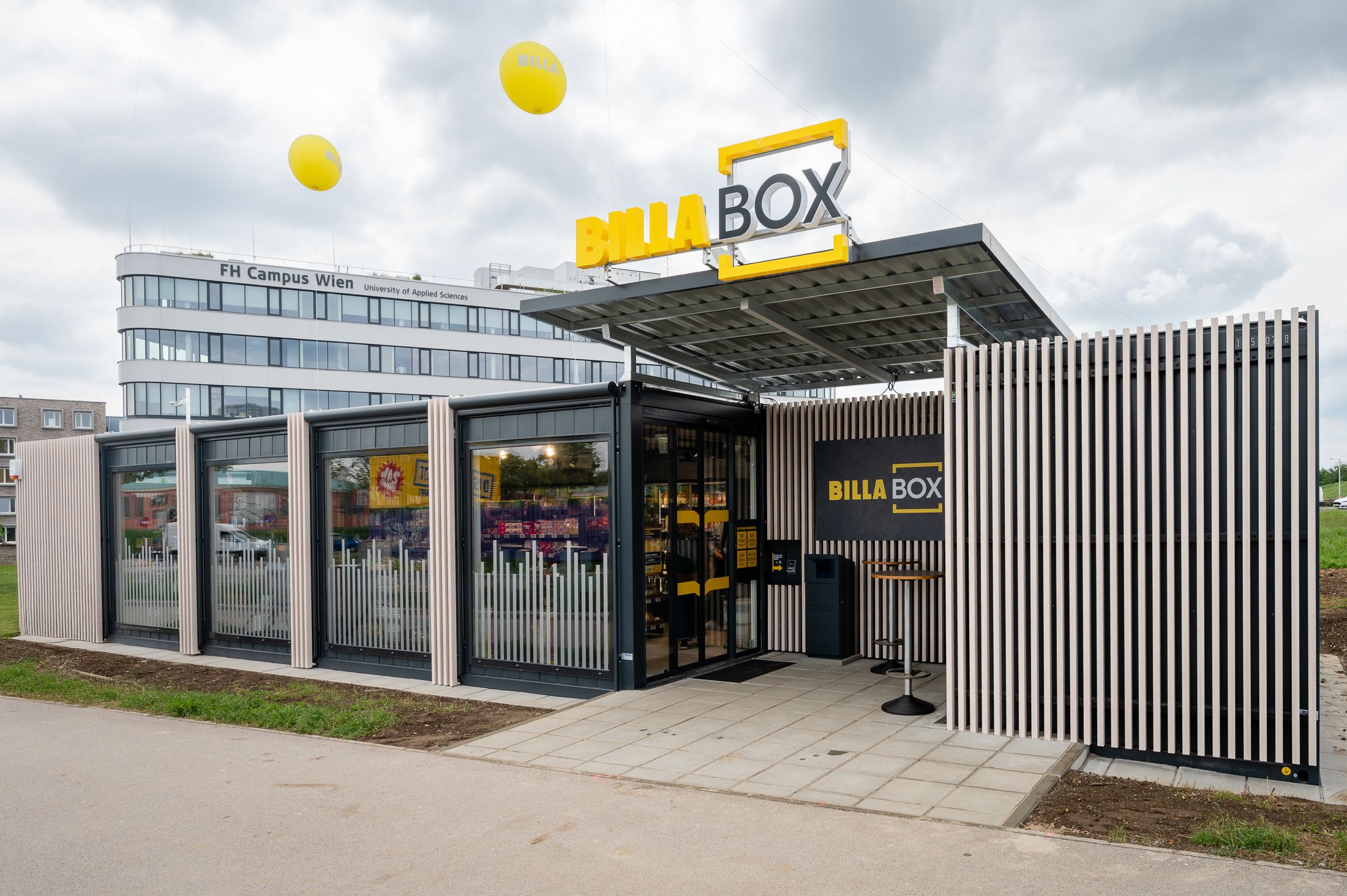 Die Billa Box am Verteilerkreis in Favoriten ist ein neuer Selbstbedienungs-Shop.