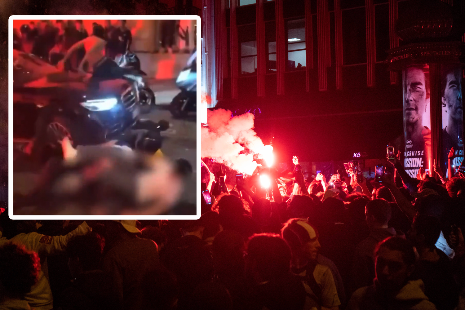 Ein Auto fuhr in die feiernden Massen.