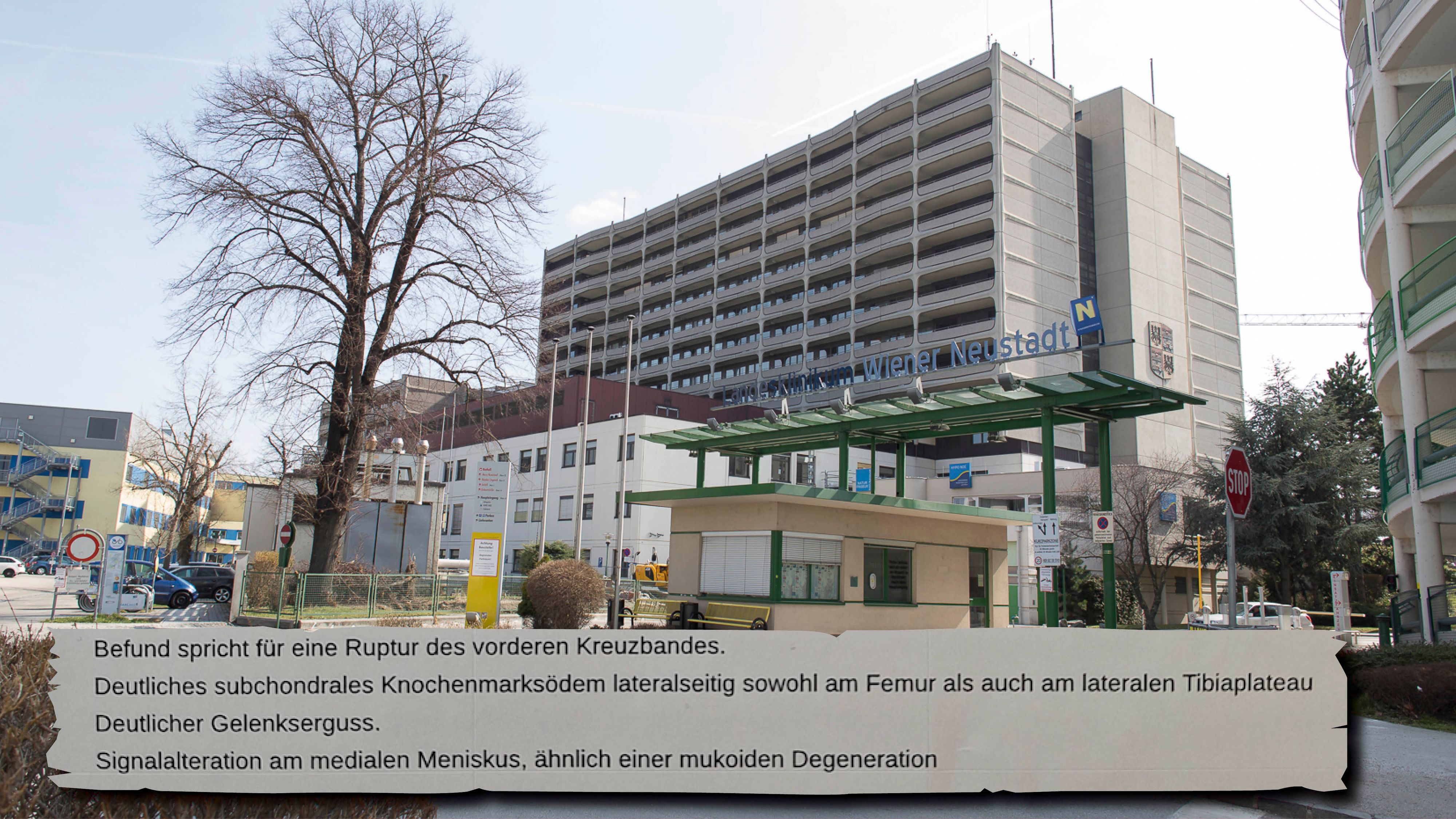 Im Spital in Wr. Neustadt wurde Mädchen am gleichen Tag entlassen – im Spital Tulln wurde dann die folgende Diagnose ausgestellt (siehe Screenshot oben).