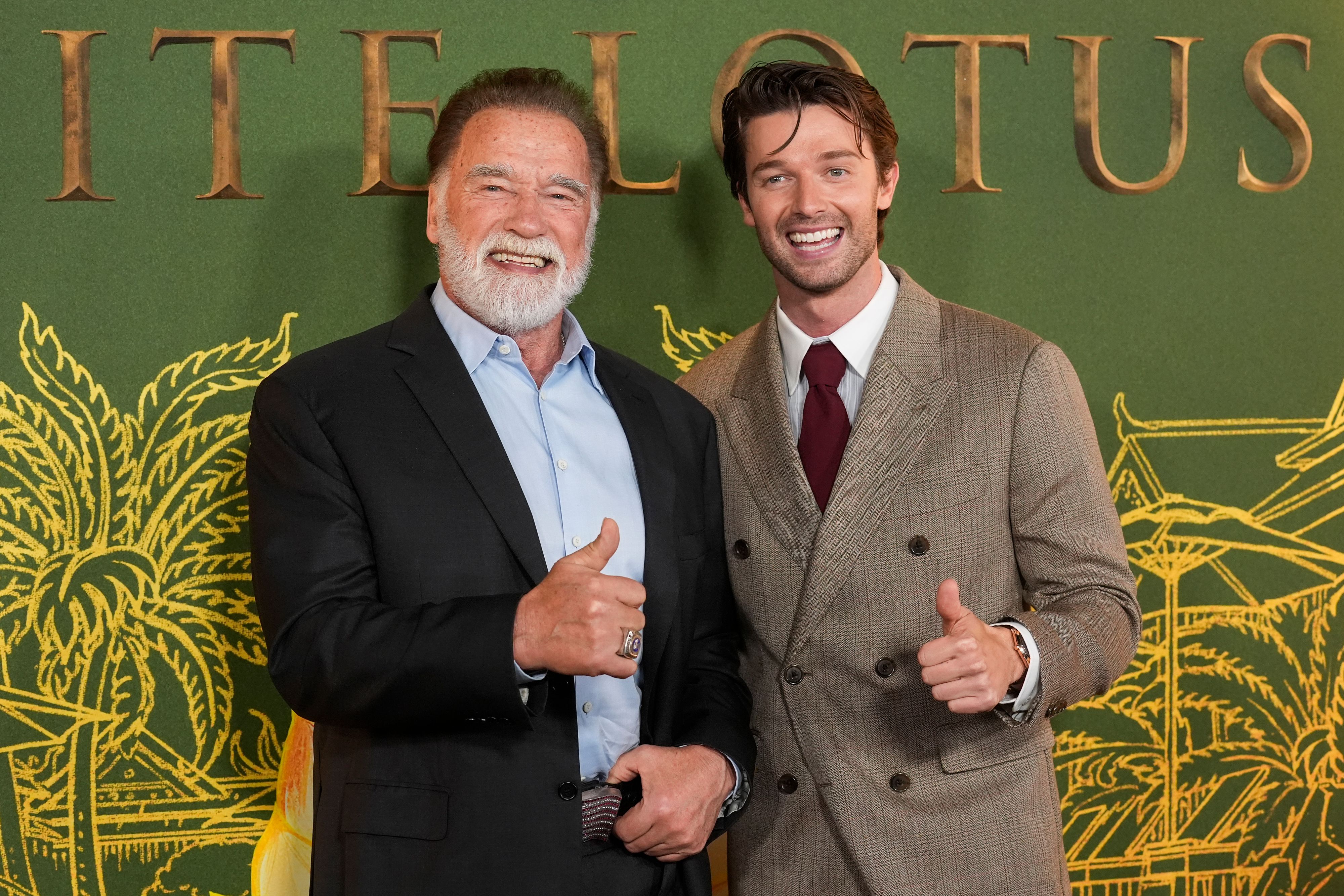 Arnold Schwarzenegger und Sohn Patrick bei der Premiere der dritten Staffel von 