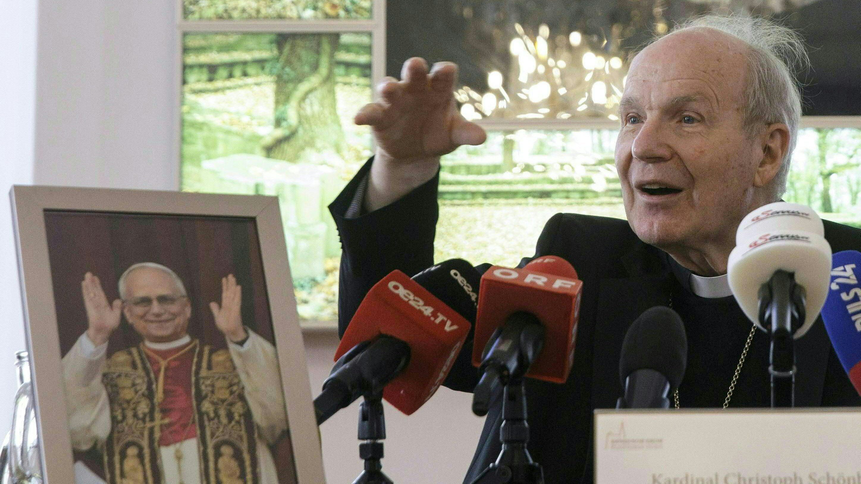 "Er war mein Geheimtipp": Kardinal Christoph Schönborn am Freitag bei einer Pressekonferenz