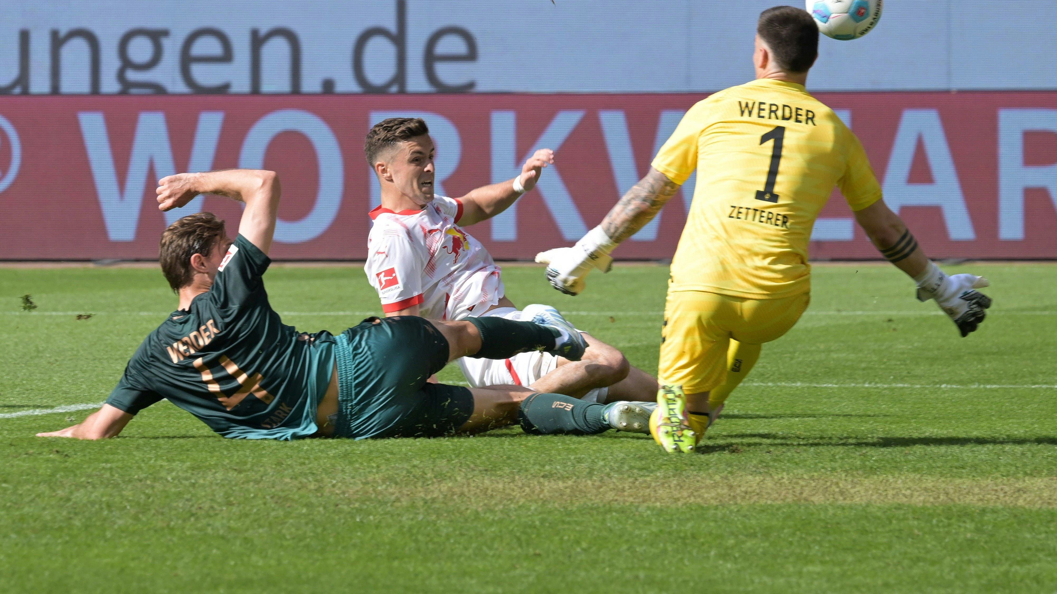 Christoph Baumgartner und seine Leipziger scheiterten gegen Werder.