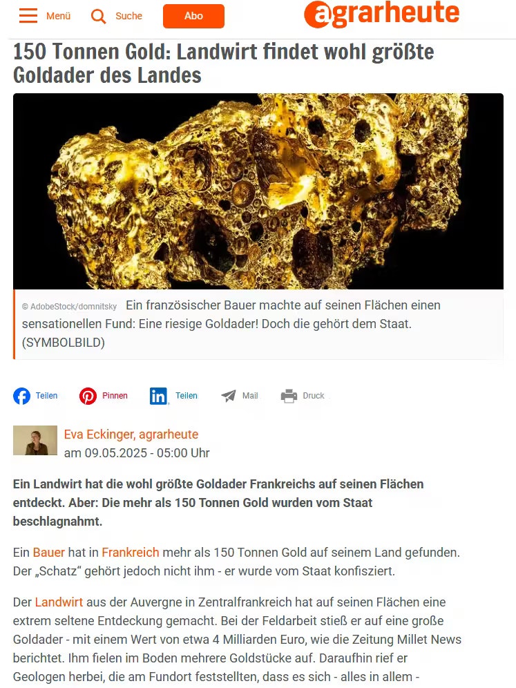 Auf einigen Portalen ist die Story – Stand Sonntagmorgen – noch immer zu finden.