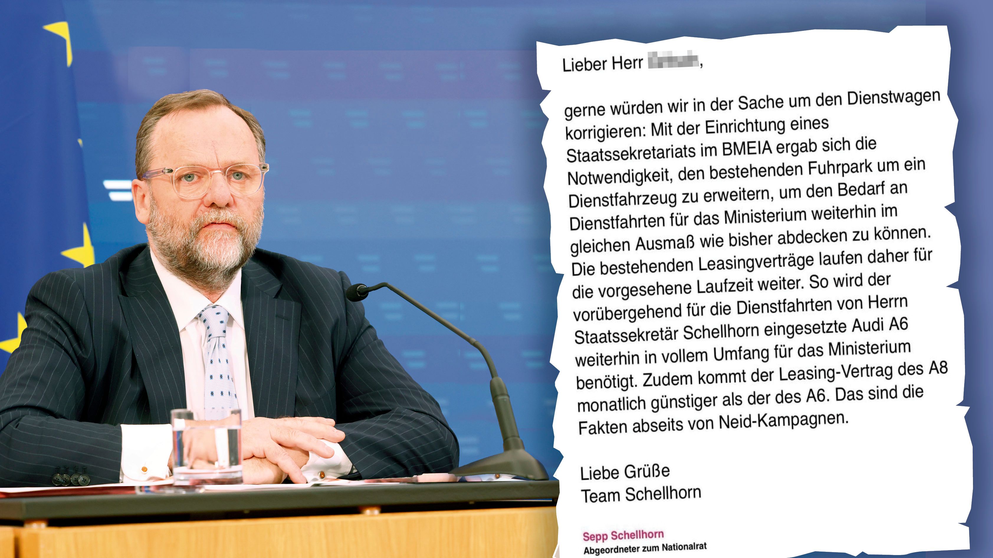 Sepp Schellhorn: In Mails spricht er noch immer von einer Neid-Kampagne.