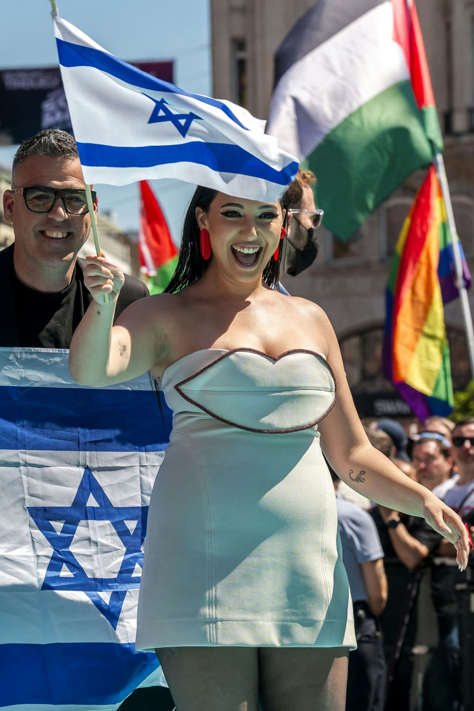 Hat in der Schweiz vom ersten Moment an mit Demonstrationen und Schmähungen zu kämpfen: Yuval Raphael, Israels Starterin beim ESC