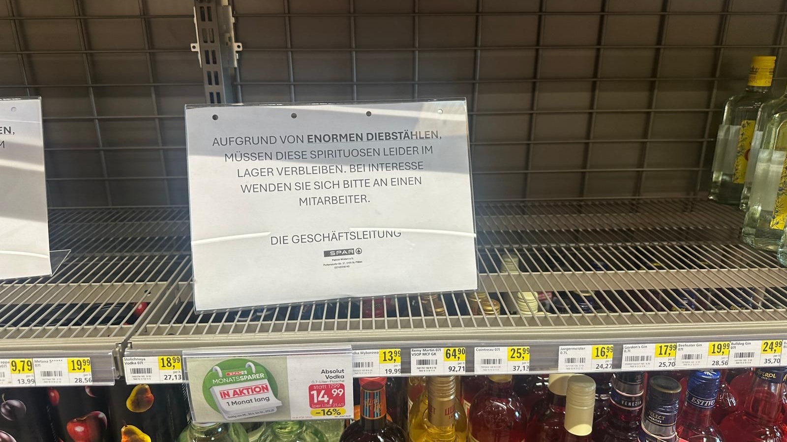 Zuletzt kam es gehäuft zu Diebstählen in dem betroffenen Supermarkt.