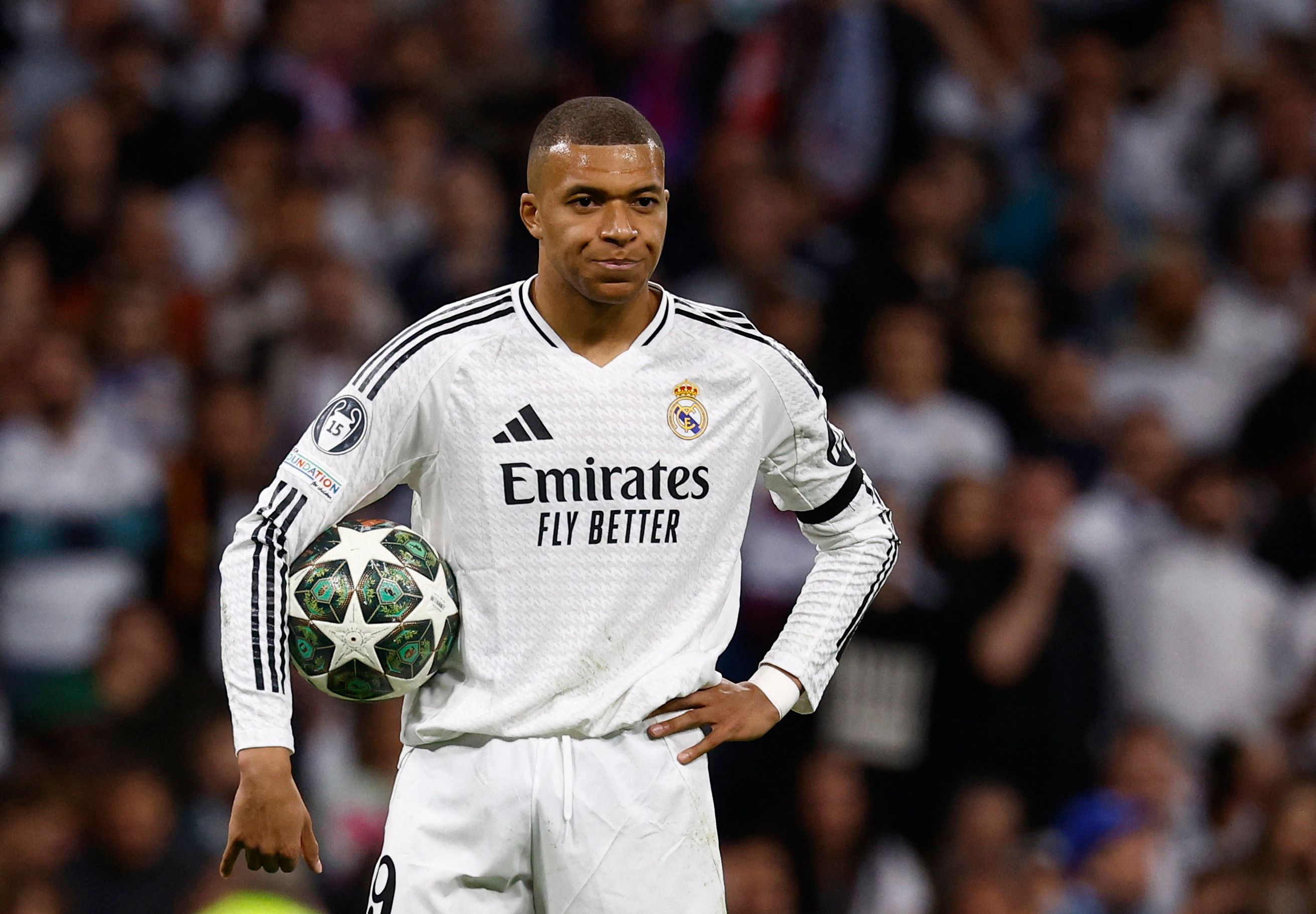 Real-Madrid-Star Kylian Mbappe. 