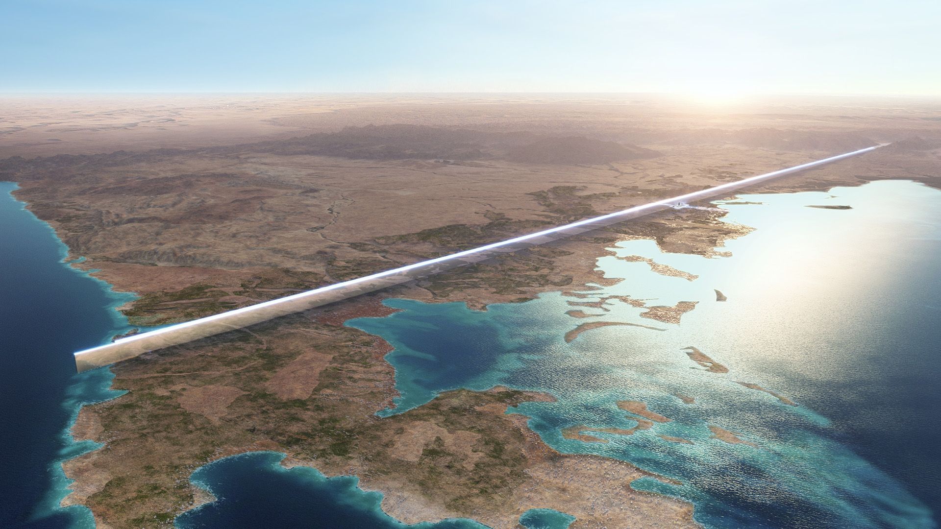 Die lineare Stadt soll sich über 170 Kilometer erstrecken.