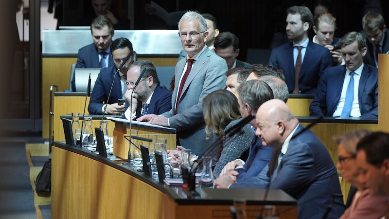 Am 13. Mai 2025 hielt Finanzminister Markus Marterbauer (SP) seine erste Budgetrede, stellte die Sanierungspläne der Regierung für 2025/2026 vor.