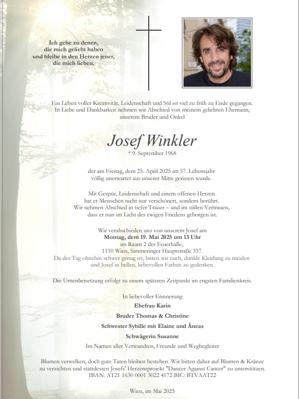 Am 19. Mai können sich alle bei einer öffentlichen Trauerfeier verabschieden.