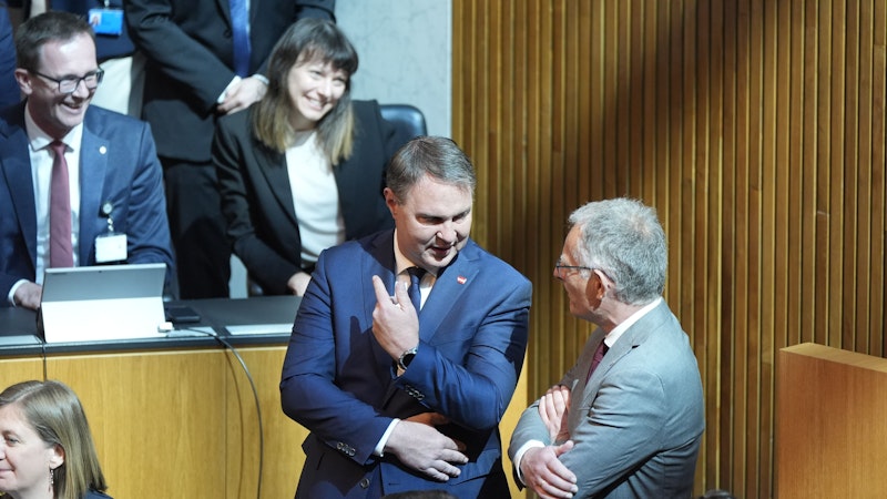 Am 13. Mai 2025 hielt Finanzminister Markus Marterbauer (SP) seine erste Budgetrede, stellte die Sanierungspläne der Regierung für 2025/2026 vor.