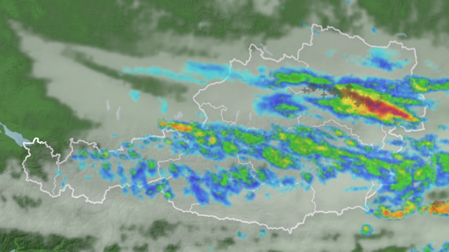 Das Unwetterradar um 12.50 Uhr.